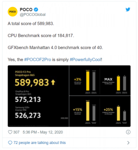 Poco F2 pro benchmark