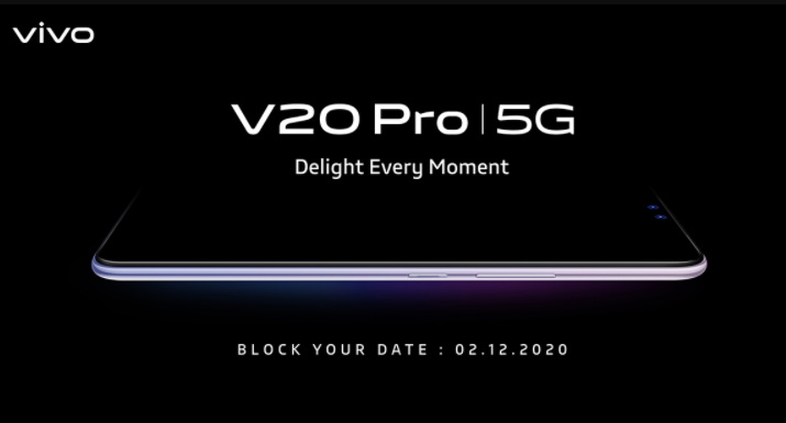 Vivo V20 Pro 5G Launching in India on December 2 W/ Snapdragon 765G